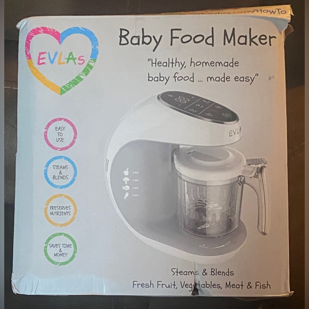 Evlas Baby food processor~ Cooks & Blends Healthy Homemade Baby Food in Minutes